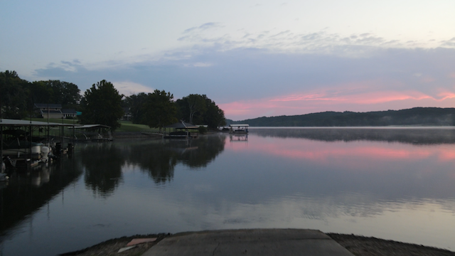 Blue Springs community boat ramp at dawn